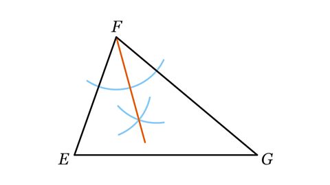 Bisected angle EFG