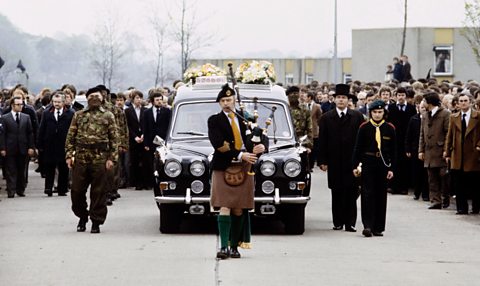 Bobby Sands funeral procession, 1981.