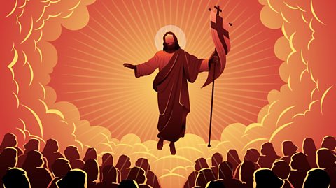 An illustration depicting the Second Coming of Jesus Christ