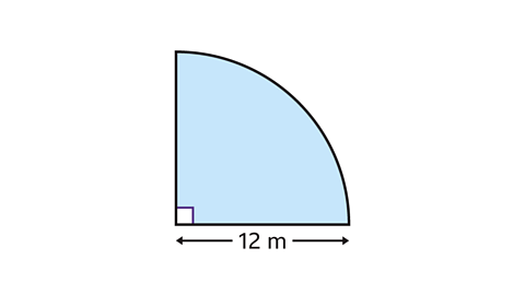 A quadrant with a radius of 12 metres