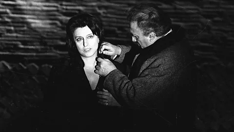 Getty Images Magnani (pictured with Federico Fellini in 1971) was a successful theatre actress who didn't have the conventional look of a traditional film star (Credit: Getty Images)