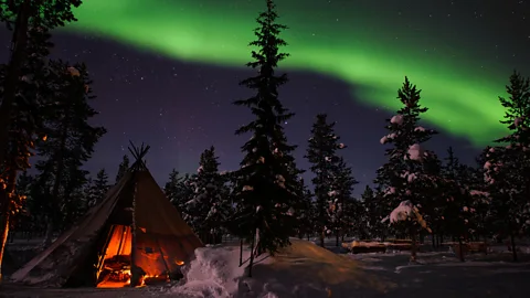 Lola Akinmade The Swedish countryside's lack of light pollution makes it an ideal place to see the Northern Lights (Credit: Lola Akinmade)