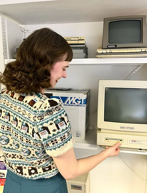 Cambridge University Library Leontien Talboom and her colleagues have sourced equipment from around the world to help access information on the disks they are given (Credit: Cambridge University Library)