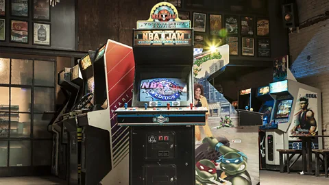 Getty Images Part bar, part arcade, Barcade has four locations in Brooklyn and Manhattan (Credit: Getty Images)