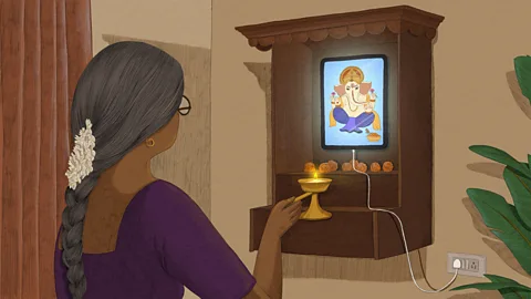 Prashanti Aswani AI's expansion into Hinduism continues a long tradition of blending technology and worship, across many religions (Credit: Prashanti Aswani)