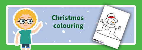 Christmas colouring activity sheet