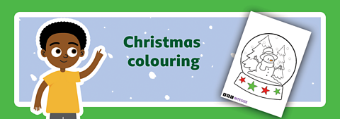 Christmas colouring activity sheet