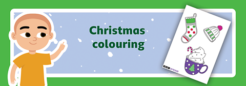 Christmas colouring activity sheet