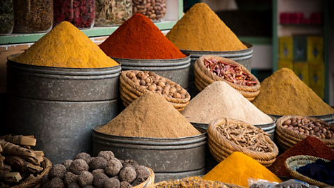 Spices on a market stall.