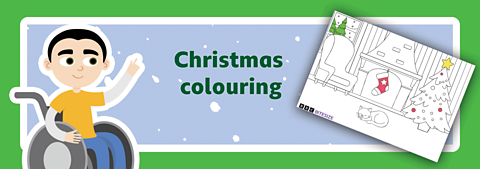 Christmas colouring activity sheet