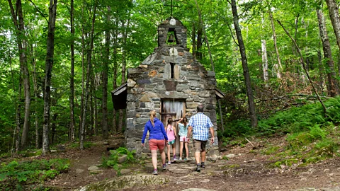 Chadwick Estey Visitors can tour the small stone chapel built in the 1950s by Werner von Trapp, the second-oldest of the von Trapp children (Credit: Chadwick Estey)