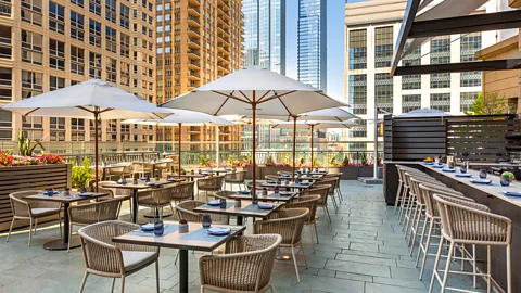 NoMI Garden NoMi, on the seventh floor of the Park Hyatt Chicago, is Rousseau's go-to for a quiet, ultra-luxe glass of champagne (Credit: NoMI Garden)