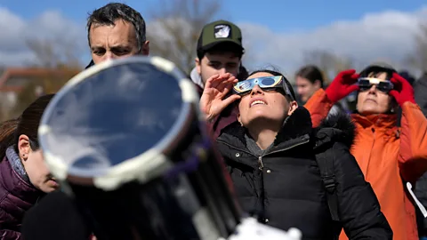 Getty Images The Covid-19 lockdowns and the rise of social media have contributed to the recent boom of eclipse tourism (Credit: Getty Images)