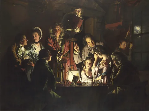 The National Gallery, London Joseph Wright of Derby's masterpiece An Experiment on a Bird in the Air Pump (1768) could be a contender for the first work of modern art (Credit: The National Gallery, London)