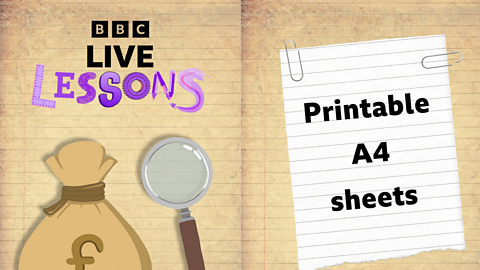 Mission Pack: printable A4 sheets