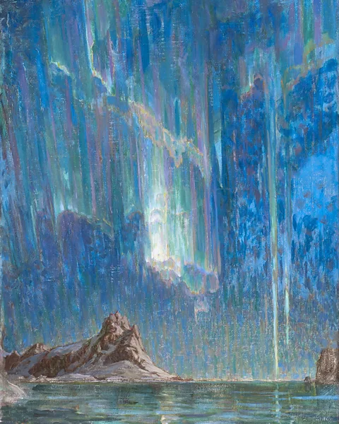 Nationalmuseum Sweden Swedish artist Anna Boberg painted this study of aurora in Lofoten, an archipelago in Norway, in the early 20th Century (Credit: Nationalmuseum Sweden)