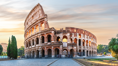 A photo of the coliseum in Rome.