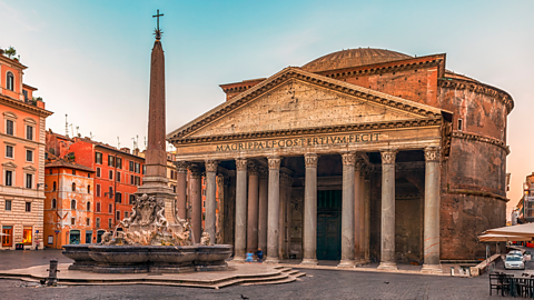 A photo of the Pantheon in Rome.