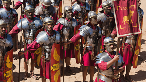 A photo of a Roman re-enactment.