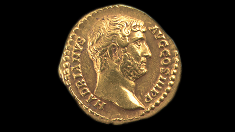A photo of a coin from the reign of Hadrian. From The Met Collection.