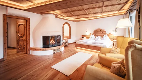 Stanglwirt The guest rooms are built with locally sourced timber and the property is powered by its own wood-gas energy system (Credit: Stanglwirt)