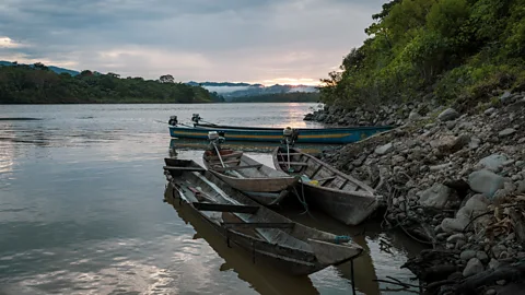Karen Toro "Peque peque" canoes on the Santiago River (Credit: Karen Toro)