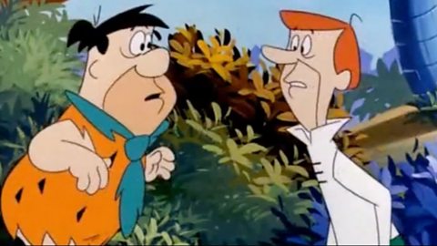 Fred Flintstone and George Jetson