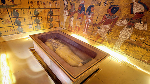 A photo of the tomb of Tutankhamun.