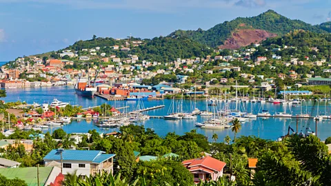 Getty Images The island of Grenada is known as the "Spice Island" due to its nutmeg trees and wafting ginger, vanilla and cinnamon scents (Credit: Getty Images)