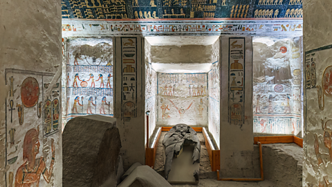 A photo of the tomb of Ramesses V and Ramesses VI.