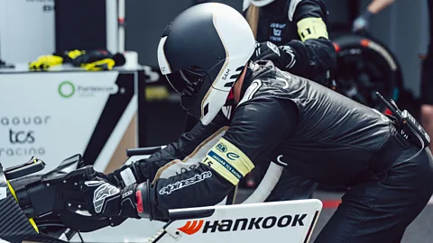 Formula E In conventional racing a car refuels at a pit stop, in electric racing they can pull over to pick up an extremely quick blast of charge (Credit: Formula E)