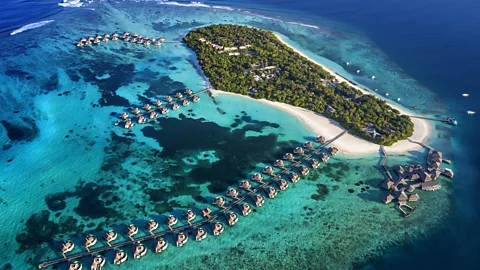 Getty Images Luxury resorts like Six Senses Laamu are located on private islands and can cost upwards of $1,000 per night (Credit: Getty Images)