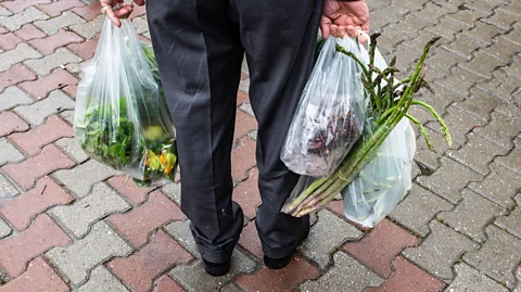 Getty images Carrying heavy shopping bags can improve strength and count towards VILPA (Credit: Getty images)