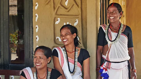 Simon Urwin Three women in traditional attire in Nepal (Credit: Simon Urwin)