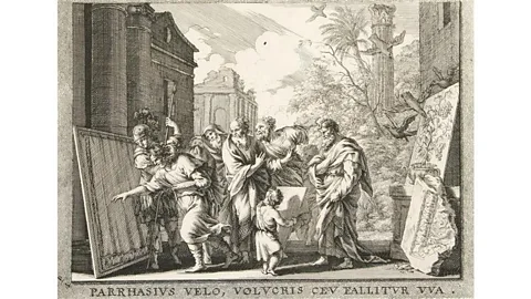 Getty Images Scene depicting Zeuxis and Parrhasius's head-to-head art contest (Credit: Getty Images)