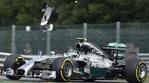 Formula 1 Car with damage.