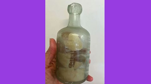 Message in a glass bottle.