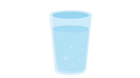 A glass of water