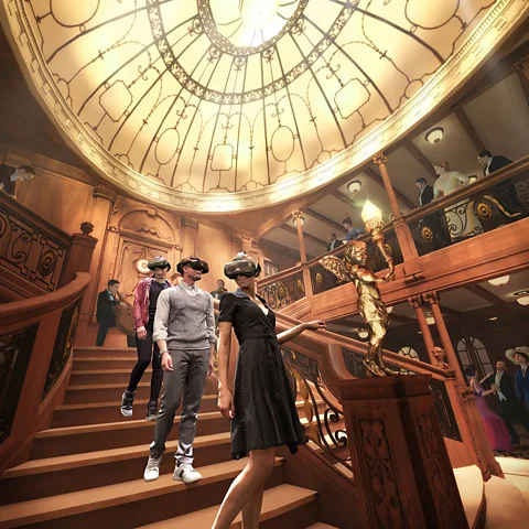 Eclipso Visitors to the Echoes from the Past get to walk down the ship's famous grand staircase, among other experiences (Credit: Eclipso)