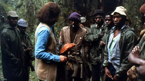 Ian Redmond Fossey would frequently lead groups on anti-poaching patrols (Credit: Ian Redmond)