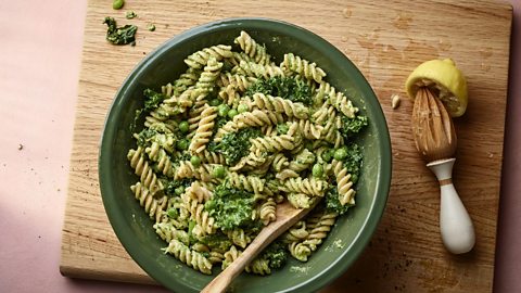 Pea pesto pasta salad base | Save to My Food now
