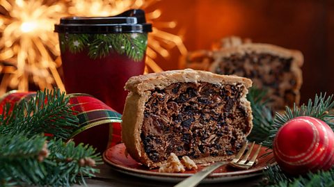 Black bun cake is traditionally given as a gift on New Year's Eve to wish good luck