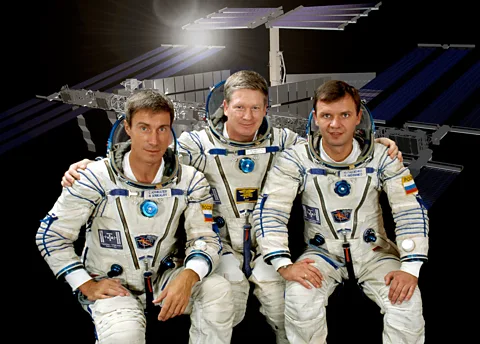 Nasa When the first three members of the station's crew arrived, there were only three small modules bolted together (Credit: Nasa)