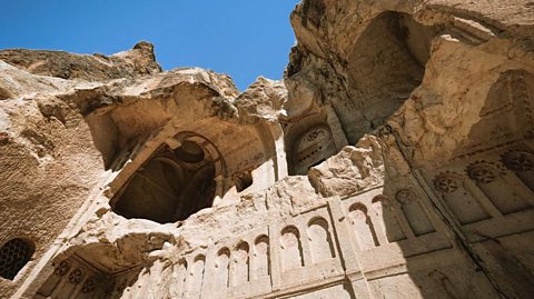 The famous Churches of Goreme have been carved out of soft volcanic rock