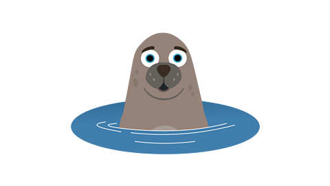 A selkie in the water.