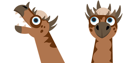 Two Stygimoloch dinosaurs.