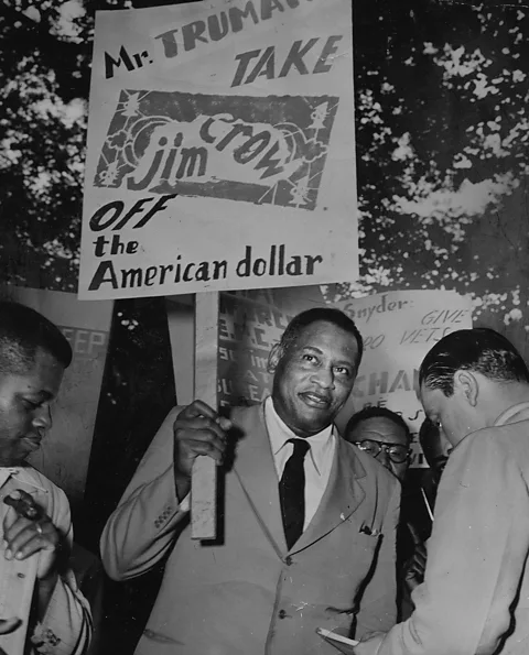 Getty Images Robeson became outspoken about the black struggle, refusing to perform for segregated audiences and joining union picket lines (Credit: Getty Images)