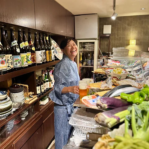 Michelle Gross Okima-san runs an obanzai-style snack bar in Tokyo called Shikon (Credit: Michelle Gross)