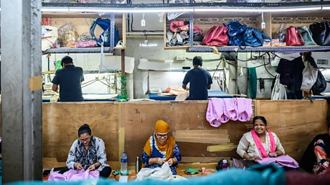 Getty Images In Dharavi, thousands of small-scale industries operate alongside residential neighbourhoods (Credit: Getty Images)