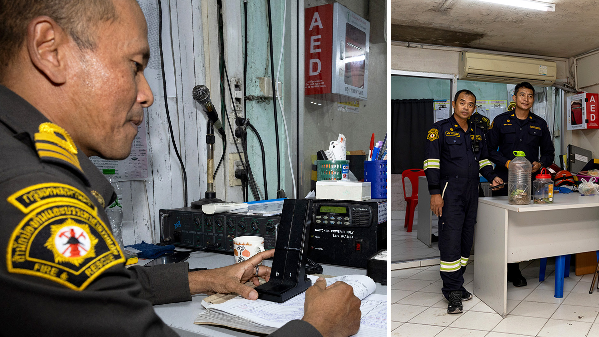 Mirja Vogel At Bangkok's Golden Mount Fire Station, emergency crews regularly respond to calls involving monitor lizards that stray into homes and workplaces (Credit: Mirja Vogel)